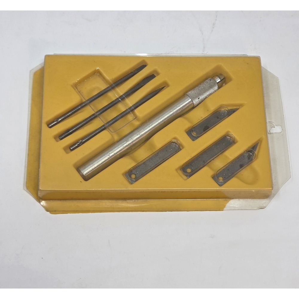 Precision Hobby Knife Set Interchangeable Blades Screwdriver Case 8pc